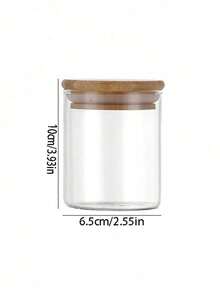 Bộ 2/4/6/8 hũ thủy tinh đựng thực phẩm, hộp đựng có nắp tre kín, hũ trong suốt di động dùng để đựng trà, cà phê hạt, đường, kẹo, gia vị, đồ dùng nhà bếp, chai thủy tinh. - Nhiều màu - Xem 8