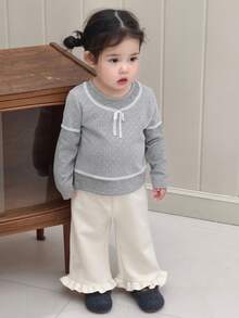 DAZY Baby Girl Lace Long Sleeve 2 In 1 T-Shirt