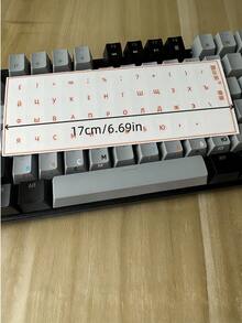 1PC Russian Keyboard Stickers For Laptop White Black Orange Blue Color Options Transfer Decals Easy Typing Computer Accessories - Multicolor - View 3