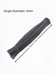 100/200/300/500根灰色毛根清洁条工艺用品，多色毛根，加密毛根，柔软扭扭棒，毛根清洁条，适用于艺术和手工项目创意DIY装饰 - 灰色 - 查看 5