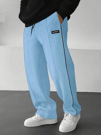 Manfinity Hypemode Men's Patch Detail Drawstring Waist Sweatpants