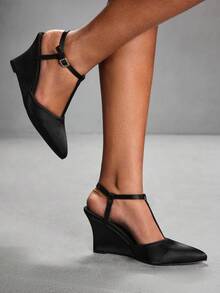 CUCCOO SZL Women's Fashionable Elegant Commuting Platform Sandals Valentine's Day - Black - View 6