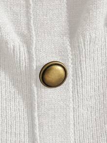 GlowEve Women's Fitted Knit Sweater, Elegant & Versatile, Autumn/Winter - White - View 3