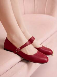 CUCCOO DOLLMOD 女士搭扣设计休闲日常百搭鞋 - 紅色 - 查看 5