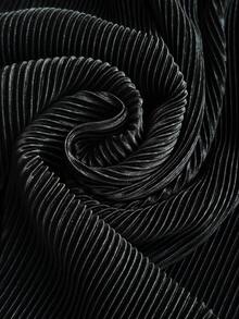 Comfortcana Plus Solid Halter Neck Backless Dress - Black - View 4