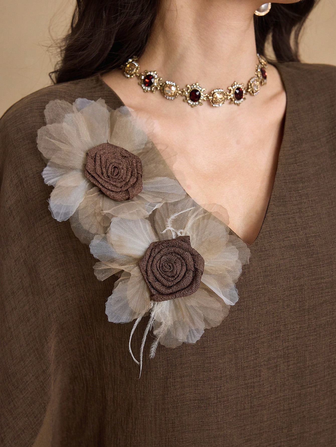 Al Najma جلابيات قفاطين بونشو نسائي من الشيفون مزي...