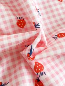 Vintaside Kids Babygirl Infant & Baby GirlSpring/Summer Strap Fashion Cute Casual Strawberry Digital Printed Dress, Suitable For Going To The Beach And Vacation Wear - Pink - View 6