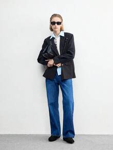 CUCCOO BIZCHIC 女士休闲纯色绒面平底鞋 - 黑色 - 查看 6