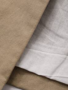 DAZY Young Girls Lapel Khaki Lace Patchwork Casual Long Sleeve Jacket, Spring/Autumn - Khaki - View 9