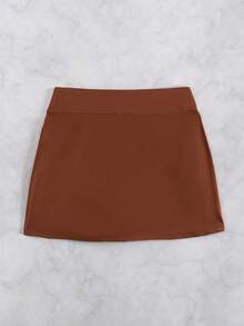 Swim Lushoire 女士纯色沙滩优雅侧开衩裤泳装沙滩裤 - 鏽棕色 - 查看 5