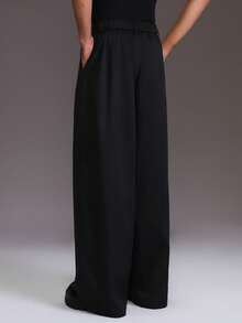 STYNVO 男士纯色褶裥阔腿宽松休闲裤 - 灰色 - 查看 2