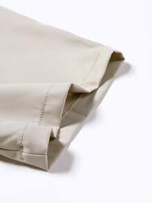 Manfinity Hypemode Men's Solid Color Short Sleeve Single-Breasted Casual Shirt - Apricot - View 6