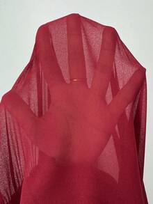 SHEIN Elenzya Standard Size Women's Elegant Gold Foil Waist Cinching Long Sleeve Dress