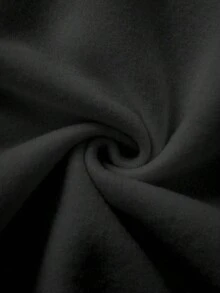 Sudadera con capucha gruesa para mujer de talla grande con estampado de letras de New York, de estilo casual y sencillo, adecuada para otoño/invierno - WA88 negro - Ver 3