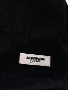 Polo de punto de ajuste relajado SUMWON, de manga corta, cuello, casual, cómodo, esencial, prenda básica de armario de todos los días, liso - Negro - Ver 7