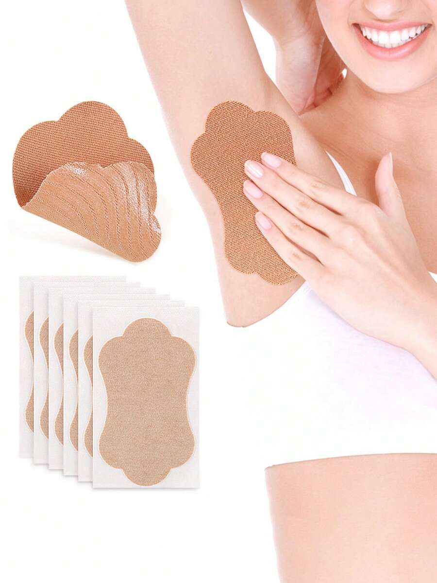 10/20/30/40 piezas Almohadillas desechables para el sudor axilar, parches absorbentes e inodoros invisibles para deporte y viaje, pegatinas de cuidado corporal unisex - Unitalla - Ver 1