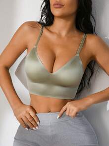 NudeFit 1pc Women's Minimalist Seamless Underwear - Olive Green - View 1