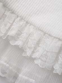 DAZY Toddler Girls' Casual Round Neck Letter Print Ruffle Hem T-Shirt