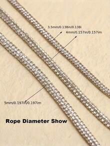 1 cuộn dây kim tuyến dài 2 thước Anh, đính đá pha lê 4mm, dùng để làm trang sức DIY, vòng tay, vòng cổ, dây đeo túi xách, trang trí lễ hội, vũ trường, thời trang. - Nhiều màu - Xem 9