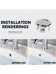 10个装ABS材质水槽溢水孔盖，适用于厨房浴室洗脸盆，装饰性浴缸排水盖，洗脸盆圆形溢水环塞 - 彩色 - 查看 6