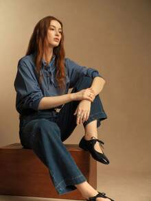 Rosivie Giày bệt buộc dây đa năng thường ngày dành cho nữ - màu đen - Xem 8