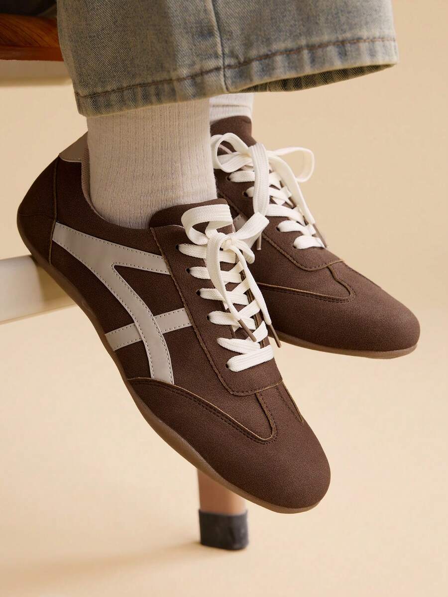 CUCCOO EASI Zapatillas deportivas casuales rojas para mujer - Marrón - Ver 1