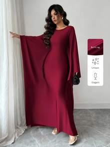 Rafferiza Đầm nữ cổ tròn dáng rộng, tay cánh dơi, màu đỏ rượu vang, thích hợp cho ngày Valentine, thời trang và thanh lịch. Phù hợp mặc hàng ngày, dự đám cưới, tiệc tùng, đi làm, lễ tốt nghiệp, các sự kiện lễ hội, kỳ nghỉ, hẹn hò, tiệc tùng, Halloween, Giáng sinh, Năm mới và Lễ Tạ ơn. - Màu Đỏ Sâu - Xem 4