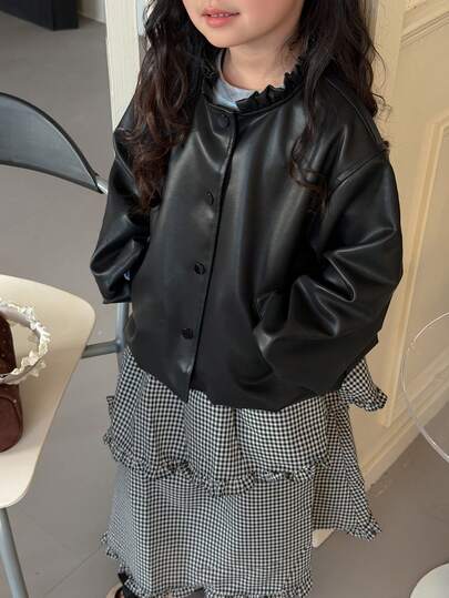 DAZY 女童休闲纯色春秋季韩版外套