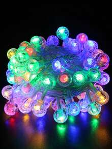 1 buah Lampu Hias Bola Kristal LED 10 LED Sepanjang 1,5M untuk Dekorasi Rumah, Lampu Hias Gelembung Bertenaga Baterai untuk Dekorasi Ruangan Dalam Ruangan, Cocok untuk Dekorasi Ruang Tamu, Dekorasi Taman, Dekorasi Perkemahan, Dekorasi Pesta Ulang Tahun, Dekorasi Pernikahan/Prom, Dekorasi Halaman, Lampu Hias Pohon Natal - MultiWarna - View 6