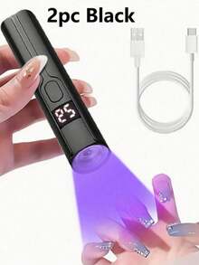 Teckwe 1件/2件 便攜式UV LED美甲燈 手持式美甲UV燈 專業美甲烘乾燈 Gel X 凝膠美甲快乾燈 LED美甲燈 便攜迷你美甲烘乾機 凝膠指甲油美甲膠 USB手電筒 家用DIY美甲美甲工具 女孩最佳禮物 可充電鋰電池容量：300mAh - 彩色 - 查看 17