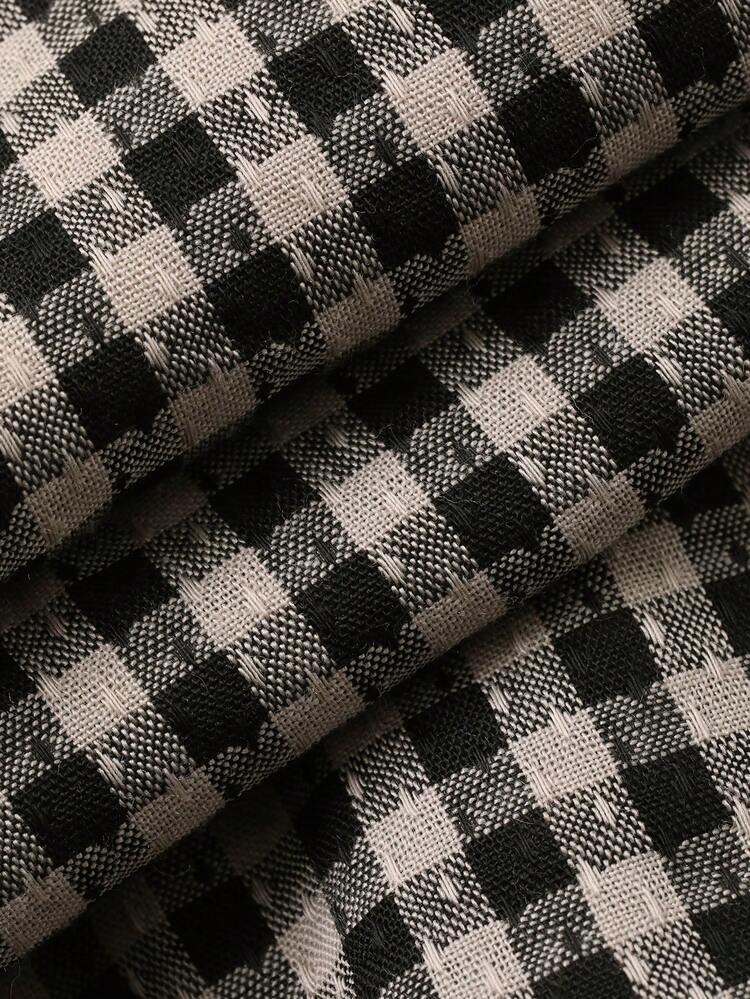 Young Boy Gingham Print Slant Pocket Pants