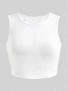 SHEIN 少女黑色条纹复古字母印花宽松外套、黄色修身吊带背心和黄色短裤 - 寶藍色 - 查看 3