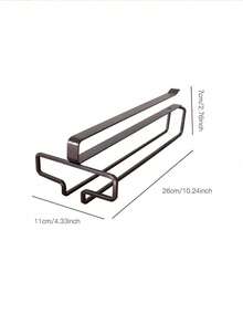 SHEIN 1件装铁艺玻璃壁挂式储物架，适用于家居和厨房，情人节、婚礼、生日、厨房配件、客厅装饰 - 黑色 - 查看 6