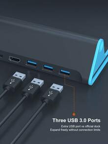 Teckwe Switch 2 遊戲主機 TV 接駁底座，附 Type C/USB 接口、USB 3.0 快充底座支架 - 彩色 - 查看 6
