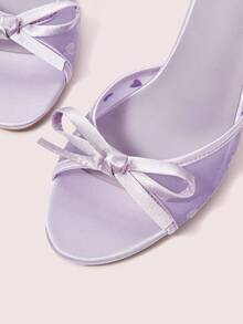 CUCCOO DOLLMOD Brown PU Ladies Pointed Toe High Heel Mule Sandals Spring Shoes Spring Break Easter Prom Heels Valentine's Day Spring Shoes - Mauve Purple - View 7