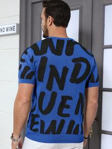 Claim Dot Áo thun nam tay ngắn cổ tròn in chữ, kiểu dáng thường ngày, đa năng, thích hợp mặc mùa thu/đông. - Nhiều màu - Xem 2