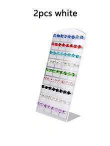 SHEIN 2 件 72 孔耳环收纳盒，耳环展示架，耳环架可容纳 36 对，耳环挂钩耳环展示收纳架用于珠宝展示 - 彩色 - 查看 10