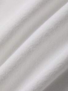 DAZY Áo thun dài tay rộng cổ tròn màu trơn dành cho nữ - trắng - Xem 6