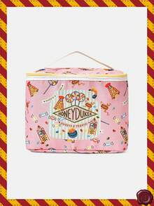 HARRY POTTER X SHEIN 1个可爱粉色印花RPET保温午餐包，可保温或保冷，野餐包，大容量，可装午餐盒和饮料，适合野餐、露营、旅行、居家使用，适合家庭和学生 - 淺粉色 - 查看 1