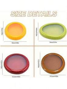 1/4 Packs Clear Food Storage Containers - Airtight, Reusable ABS Flip-Top Seal - Round Stackable Food Contact Boxes For Veggies, Fruits - Hand Washable Multipurpose Fridge Organizer - Multicolor - View 15