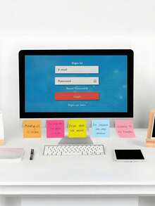 1/4/6/12pcs Sticky Notes 3*3in Color Notepad Student Notepad Office Message Pad Self-Adhesive Note Paper Suitable For Office Home School Use,School Supplies,Back To School - Multicolor - View 4