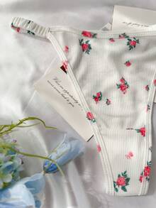 SHEIN 5 st/pack set med bekväma trosor och elastisk midja för kvinnor - Multifärgad - Visa 4