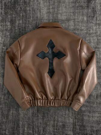 GENTILAND ז'קט קז'ואל מודפס עם שרוולים ארוכים לגברים