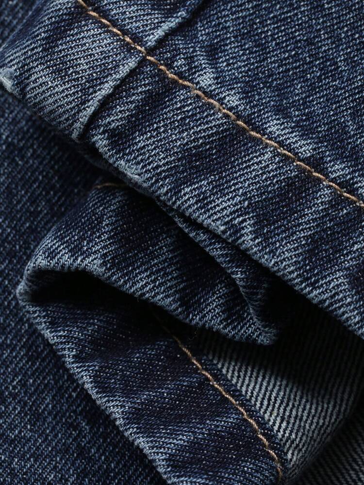 DAZY レディース カジュアル韓国風 ルーズフィット 猫ひげ デニムジーンズ - ブルー - 見る 7