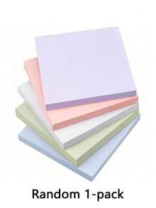 SHEIN 3x3 Sticky Notes, Pastel Self-Adhesive Pads, Easy To Post, Suitable For Home Office School, 1/5 Pad (100 Sheets/Pad)