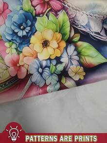 EMERY ROSE 情人节爱心花卉印花复古T恤，圆领短袖上衣，女士春夏款 - 彩色 - 查看 4