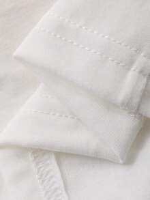 DAZY Toddler Girls' Round Neck Cartoon Embroidered Casual Top, Summer Spring - White - View 4