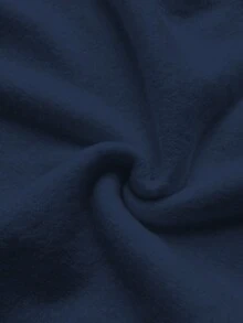 SHEIN Tall CURVE 大码女式长袖中长款毛衣连衣裙，优雅秋冬款 - 寶藍色 - 查看 3
