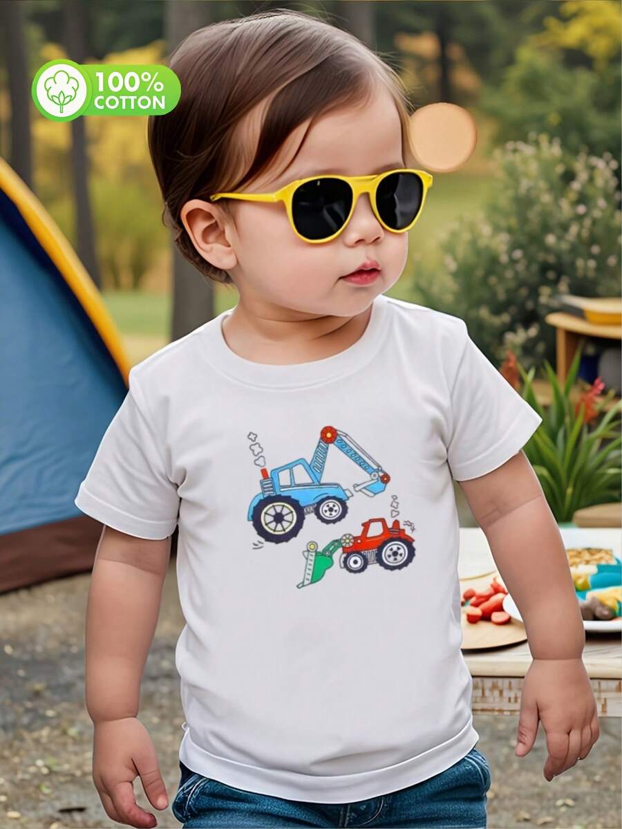 algodón puro boys t shirts camisas para niño boys clothes ropa de niño boy clothes boy clothes for kids graphic kids clothes boys boy clothes teen boy clothes boy shirts cute tops - Blanco - Ver 1