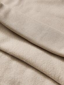 SWAVVY 男士字母图案卫衣圆领长袖卫衣，适合送给朋友、丈夫、男朋友的礼物，秋季、冬季 - 駝色 - 查看 5